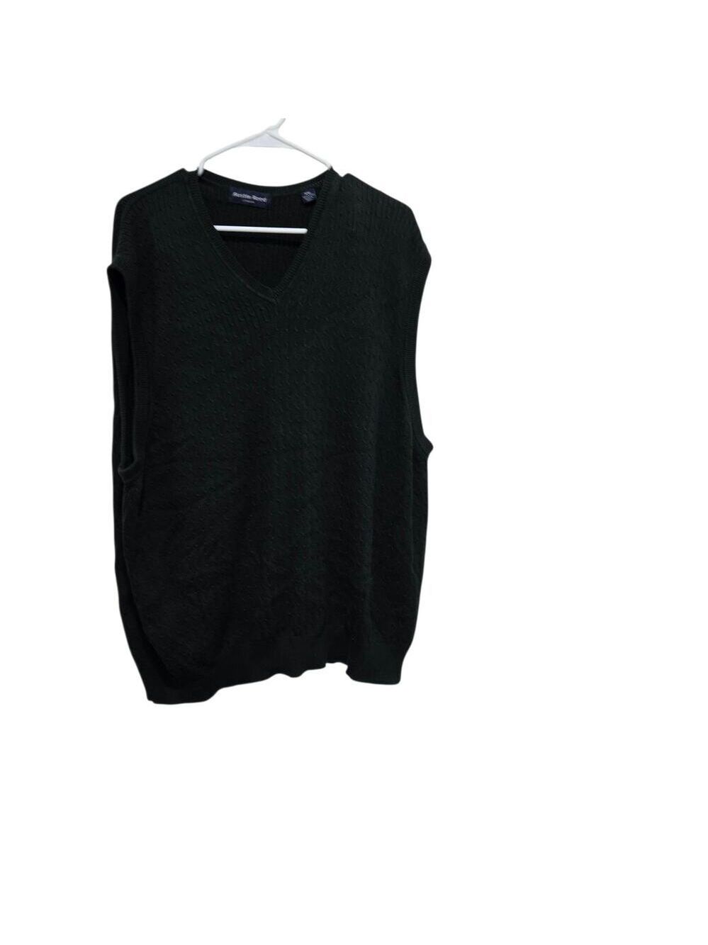 Austin Reed Cable Knit Sweater Vest XXL Green V Neck